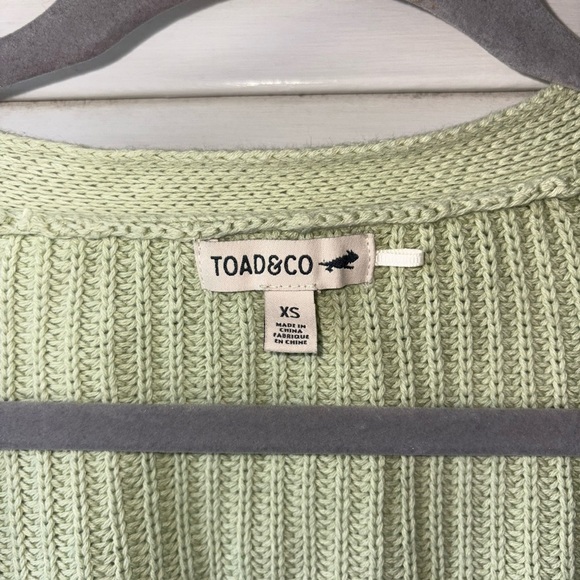 Toad&Co Bianca Oversized Organic Cotton Cardigan Green XS Sustainable - Picture 3 of 7